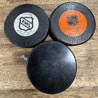 Lot Of 3 Hockey Pucks Baltimore Skipjacks Pittsburgh Allstar Game D3 National Ch