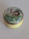 Halcyon Days Enamel Trinket Box  bunny   Rabbit  With Original Box   Brochure