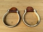 Rawhide Covered Oxbo Western Stirrups   Cutting Cowhorse Saddle