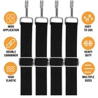 Adjustable Bungee Cords Set - Heavy Duty Elastic Straps With Hooks  4 Pack 