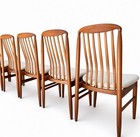 Benny Linden Solid Teak  Dining Chairs Set Of 4 With Danish Style Mcm Scandi Mcm