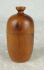 Treenware Wooden Container Turned Wood Box Fitted Lid 4-3 8 Inch Tall Treen