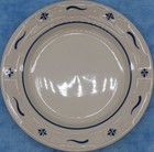 Longaberger Pottery 7 25    Blue   White Salad Plate     Usa Made