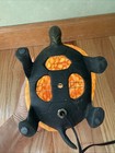 Vintage Turtle Lamp Amber Tiffany Style Glass Brass Base Tortoise Night Light