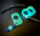 Bulldog Edc - Knuck Lot - Glow Resin - Handmade Pocket Art Fidget - Mini Pry