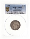 1858 Canada 20 Cents Re-engraved 5 - Pcgs Vf25 - 52736642