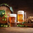 Engraved Glass Beer Stein     16 Oz Custom Beer Glass With Handle     Beer Mug Glass