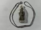 Vintage Thai Buddha Amulet In Sealed Acrylic Case With 24  Necklace