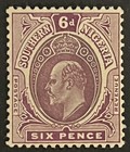 Travelstamps  Southern Nigeria  Stamps Sg 26 1904-09 Edward Vii  6d Mogh