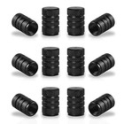 Singaro 12pcs Tire Valve Stem Caps  Car Exterior Accessories  Aluminum Black