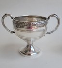 Hunt Silver Company Sterling Creamer And Sugar Delicate Floral Band 220 Gms