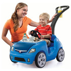 Step2 Whisper Ride Ii Kids Blue Push Car And Ride On Toy For Toddlers