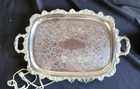 Epca Old English Silver Plated Heated Footed Tray W  Handle By  Poole  5050 