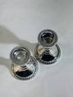 Duchin Creation Gadroon Style Sterling Silver 3 Inch Candle Stuck Holders  nice 