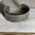 Vintage Navajo Snake Arrows Stampwork Sterling Silver Cuff Bracelet