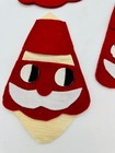 Vintage Set Of 4 Handmade Felt Christmas Napkin Holders