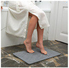 2 X Luxury Absorbent   Fast Drying Stone Bath Mat   dark Gray  -buy More   Save 