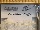 Vintage 1980s Floral Lace Wrist Cuffs White Coquette Victorian Lolita