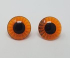 50 Pcs Vintage 18mm Amber Orange Plastic Animal Eyes Dolls  Puppets Crafts Japan