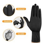 100pcs Black   L  Nitrile Disposable Gloves 4 Mil  Latex   Powder Free
