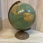 Vintage Cram   s Universal Terrestrial Globe 10 5 Inch No  105 Classic Blue