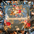 Rare Ralph Lauren Sinclair Floral Ruffled Square Pillow Sham Linen Vtg Nos Usa