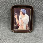 Coca-cola 1925 Metal Serving Tray Flapper Girl Holding Coke Glass Collective Vtg