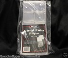 100 Bcw Vinyl Coin Holder Flip Heavy Duty 2x2  Case Short Term Storage 