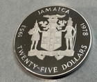 Silver - Huge - 1978 Jamaica 25 Dollars - World Silver Coin