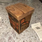 Vintage Indian Art By Artist Louis V Larsen Northwest Coast Cedar Wood Box Lid