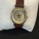 Vintage The Disney Store Mickey Mouse Watch Ds-1067 Gold 3d Emblem Runs 