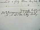 Tennessee Volunteers Mexican War Officer Sgd Invoice  1847