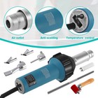 Hot Air Plastic Welder 1600w Pvc Tpo Vinyl Heat Gun Torch Accessories Set
