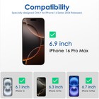 2 Packs Tempered Glass Screen Protector For Iphone 16 16 Plus 16 Pro 16 Pro Max