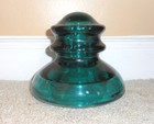 Great Dark Aqua Cd 289 Locke Glass Insulator  o 