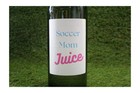 Soccer Mom Juice - Custom Made To Order Wine Label 4x5 Brand New