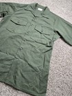 Vintage Us Army Shirt Mens Medium 15 5 Green Og-507 Utility Dura Press 80s Usgi