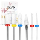 Ceramic Nail Drill Bits Set 6pcs - Professional 3 32  Efile Bits For Cuticle