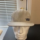 Vans Gray Skateboarding Hat Flex Fit Cap Baseball Style Action Sports Size S-m