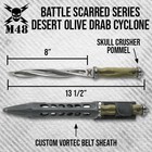 M48 Battle Scarred Sprial Knife Fixed Blade Army Bowie Hunting With Sheath