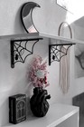 Killstar Shelf Black Cobwebs Brackets   Of 2  One Size