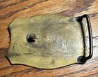 Vintage Brass Engraved Belt Buckle 