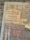 Vintage Five 5   Punchboard Trade Stimulator Gambling Game Board Unused