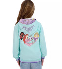 New Disney Character Princess Beautiful Girls French Terry Hoodie Jacket Size  8