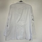 Women   s White Fitted Lab Coat Size L Professional Medical Coat Mid Length