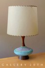 Danish Delight  Hansen Mcm Table Lamp  Fiberglass Shade Vtg 50s 60 s Mid Century