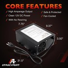 New 100 Amp Power Supply 13v-16v Cb Ham Radio Pm3-100lk Converter W  Led Light