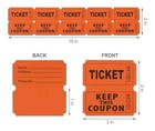 100 Double Stub Raffle Tickets 50 50 Split The Pot Packaged As Pictured