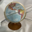 Vintage Replogle World Nation Raised Relief Topographical 12  Globe Metal Base