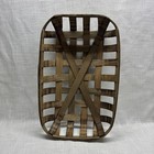 Tobacco Basket Vintage Style 19 1 2   x 12 5 8    Rectangular Farmhouse Cottage Core
